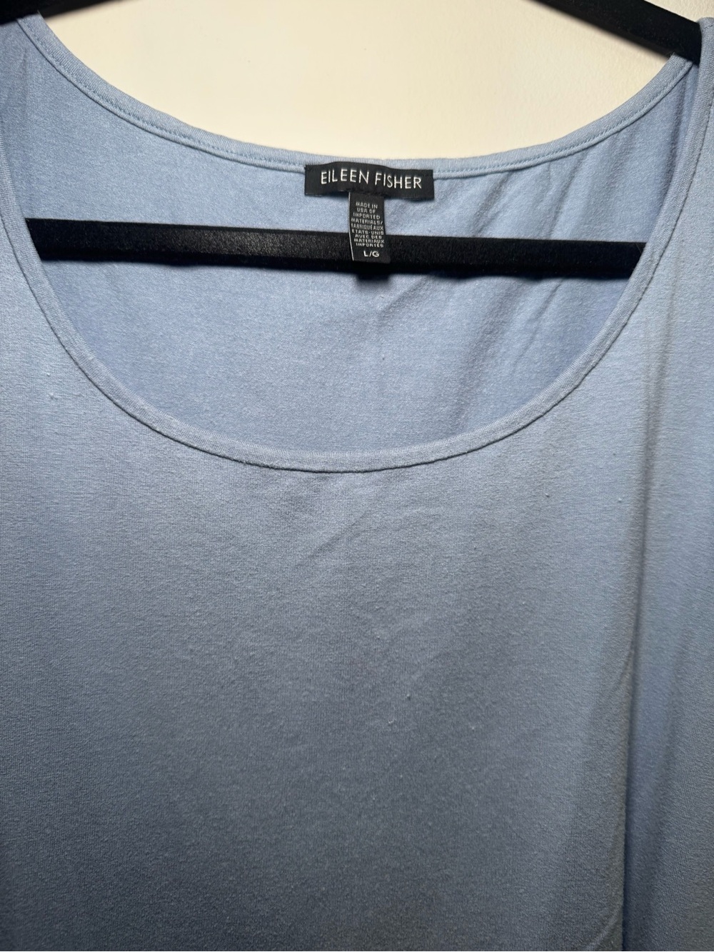 Eileen Fisher Soft Sky Blue Scoop Neck Tank - Picture 2 of 6